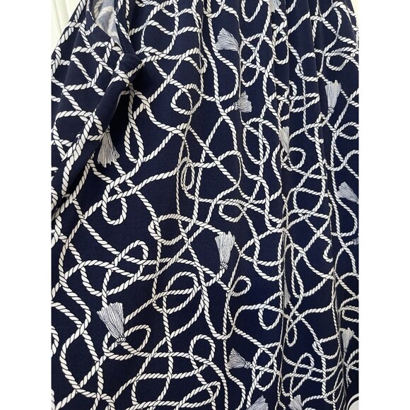 Michael Kors Womens Lg Nautical Sleeveless Gold Chain Halter Tank Top Blouse - Picture 6 of 14